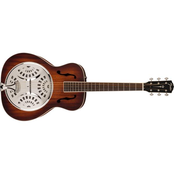 Fender-PR-180E Resonator, Walnut Fingerboard, Aged Cognac Burst