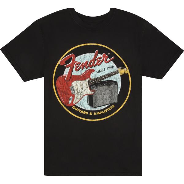 TシャツFenderFender&reg; 1946 Guitars & Amplifiers T-Shirt, Vintage Black, XL