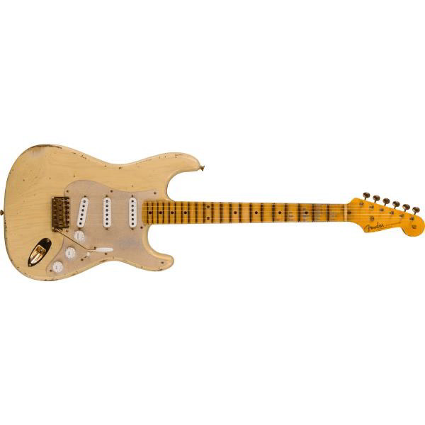 Limited Edition '55 Bone Tone Strat® Relic, 2A Flame Maple Fingerboard, Aged Honey Blonde with Gold Hardwareサムネイル