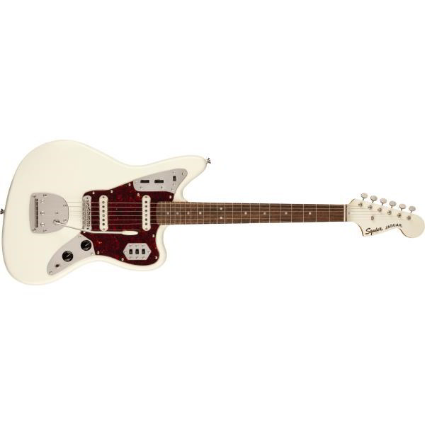 Squier-ジャガーFSR Classic Vibe '60s Jaguar®, Laurel Fingerboard, Tortoiseshell Pickguard, Matching Headstock, Olympic White