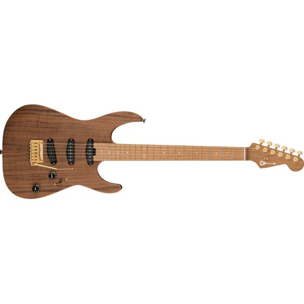 Charvel-エレキギターPro-Mod DK22 SSS 2PT CM Mahogany with Walnut, Caramelized Maple Fingerboard, Natural