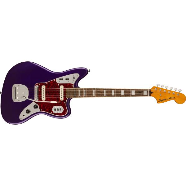 Squier-エレキギターFSR Classic Vibe '70s Jaguar®, Laurel Fingerboard, Tortoiseshell Pickguard, Purple Metallic