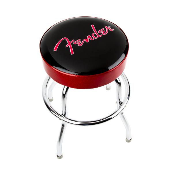 Fender™ Red Sparkle Logo Barstool, Black/Red Sparkle, 24"サムネイル