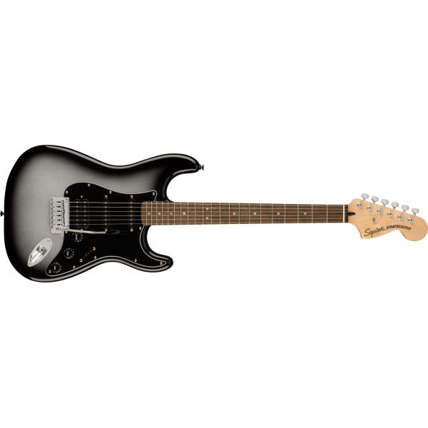 Squier-ピックガードFSR Affinity Series™ Stratocaster® HSS, Laurel Fingerboard, Black Pickguard, Silverburst