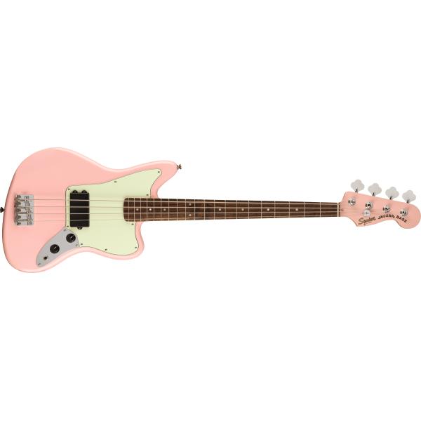 Squier-ジャガーFSR Affinity Series™ Jaguar® Bass H, Laurel Fingerboard, Mint Pickguard, Matching Headstock, Shell Pink